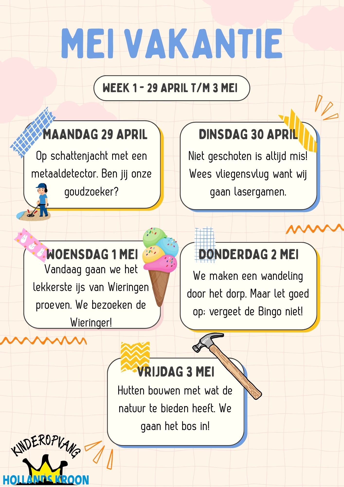 Meivakantie 2024 - Beschikbare plekken