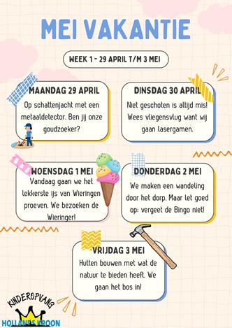 Meivakantie - Week 1