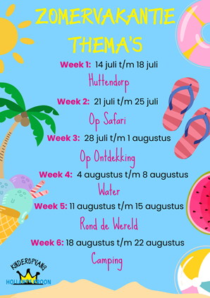 🎉 Zomervakantie op de BSO – de thema’s zijn bekend! 🌞